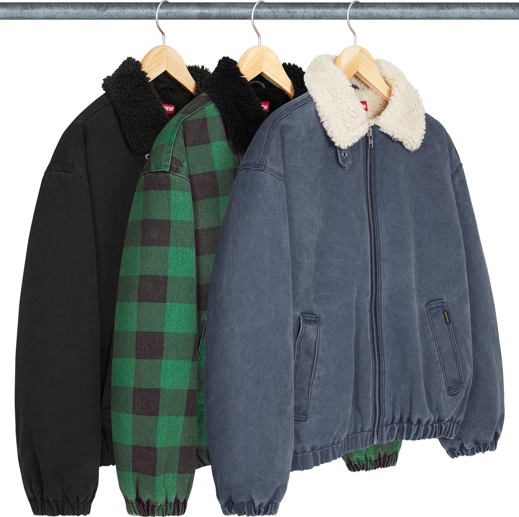 Faux Shearling Lined Bomber Jacket view 2
